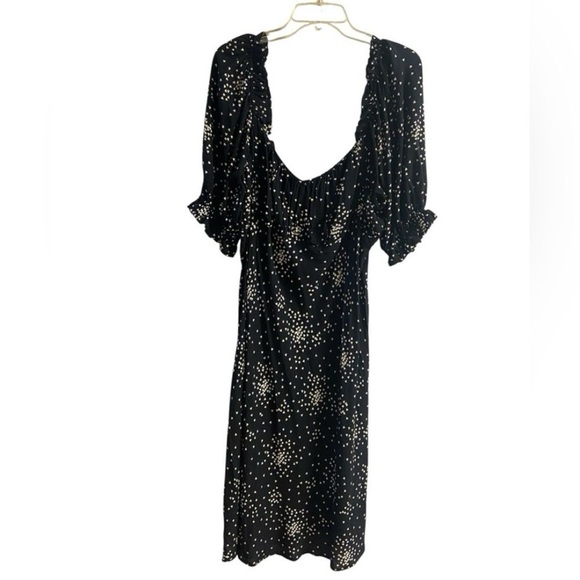 Anthropologie Black and White heart burst midi dress 2X NWT - Picture 2 of 10